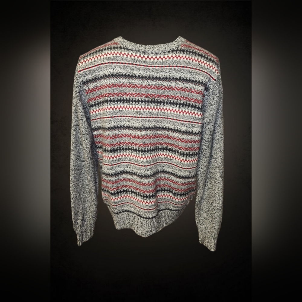 Weatherproof Gray Red Sweater Vintage NWOT Size Medium  (A11)